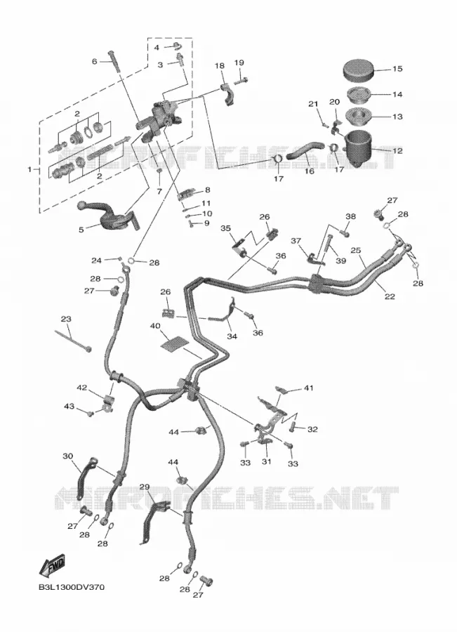 FRONT BRAKE MASTER CYLINDER Yamaha MOTO 1000 2020 R1M  YZF-R1M