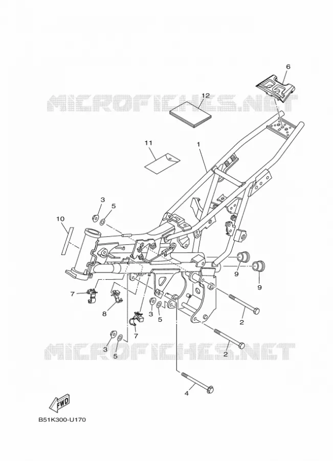 FRAME Yamaha MOTO 110 2020 TTR  TT-R110E