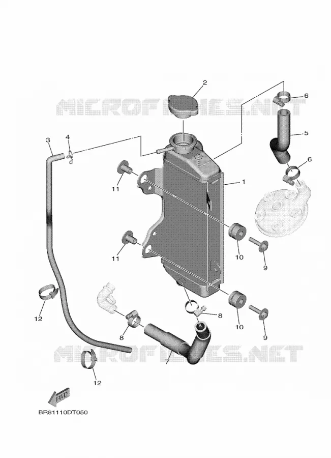 RADIATOR / HOSES Yamaha MOTO 65 2020 YZ  YZ65