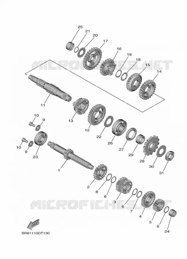 TRANSMISSION Yamaha MOTO 65 2021 YZ  YZ65