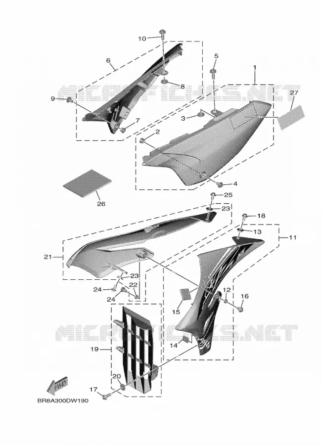 SIDE COVER Yamaha MOTO 65 2021 YZ  YZ65