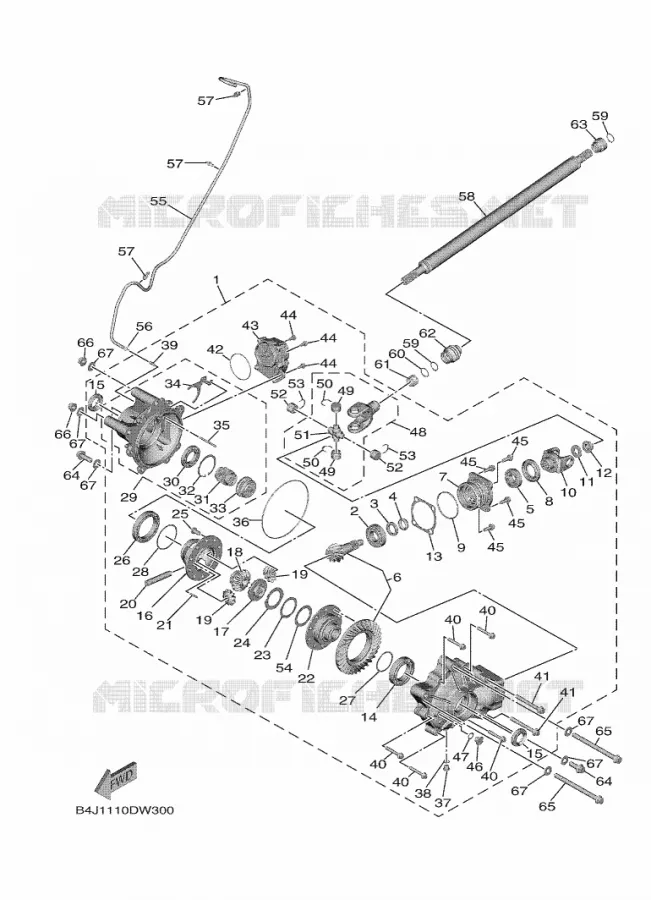 FRONT DIFFERENTIAL Yamaha SIDE BY SIDE 1000 2021 WOLVERINE  YXE1000EWS/YX10EPSM