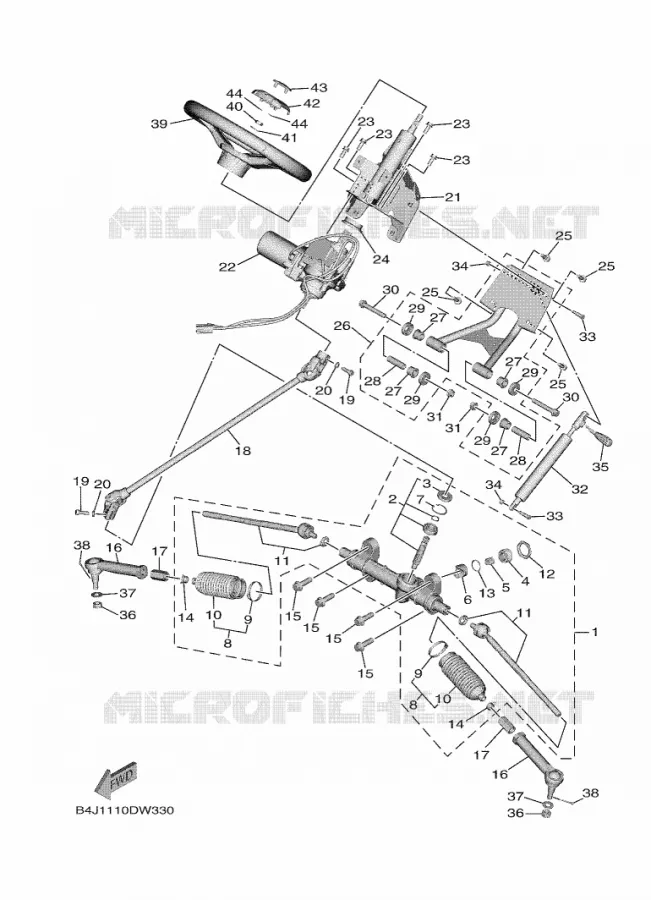 STEERING Yamaha SIDE BY SIDE 1000 2021 WOLVERINE  YXE1000EWS/YX10EPSM
