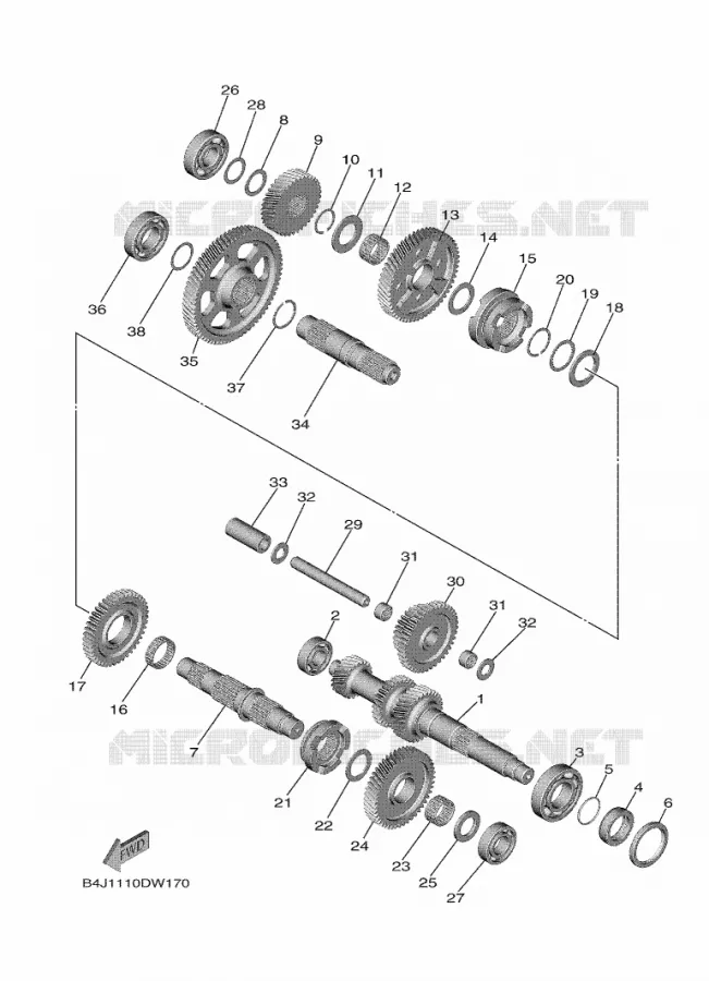 TRANSMISSION Yamaha SIDE BY SIDE 1000 2021 WOLVERINE  YXE1000EW/YX10EPAM