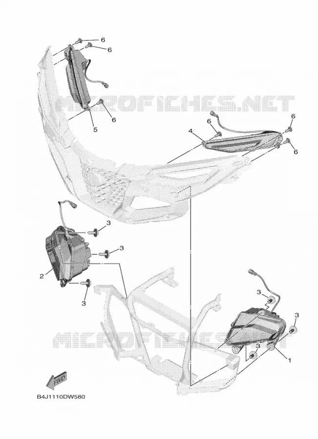 HEADLIGHT Yamaha SIDE BY SIDE 1000 2021 WOLVERINE  YXE1000EW/YX10EPAM