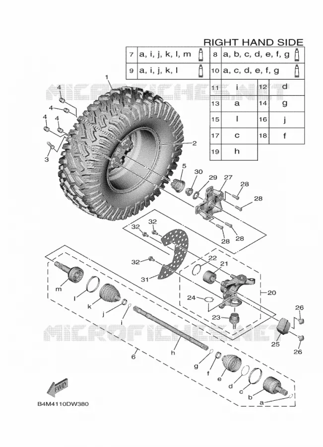 FRONT WHEEL 2 Yamaha SIDE BY SIDE 1000 2021 WOLVERINE  YXE1000EW/YX10EPAM