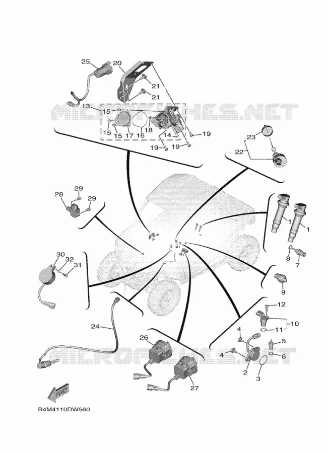 ELECTRICAL 1 Yamaha SIDE BY SIDE 1000 2021 WOLVERINE  YXE1000EW/YX10EPAM