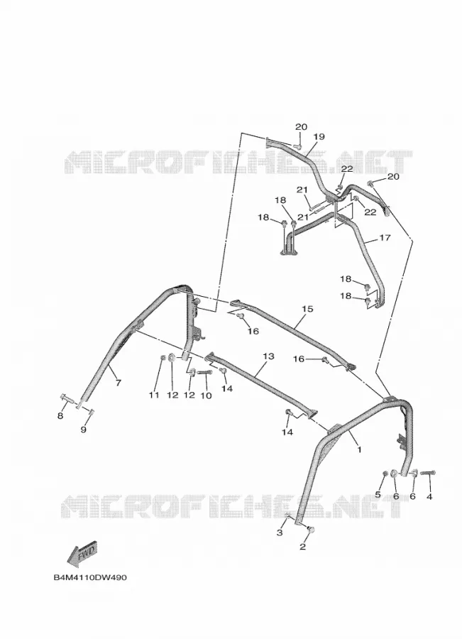 ROLL BAR Yamaha SIDE BY SIDE 1000 2021 WOLVERINE  YXE1000EW/YX10EPAM
