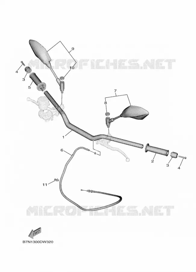 HANDLEBAR & CABLES Yamaha MOTO 900 2021 MT  MTN890