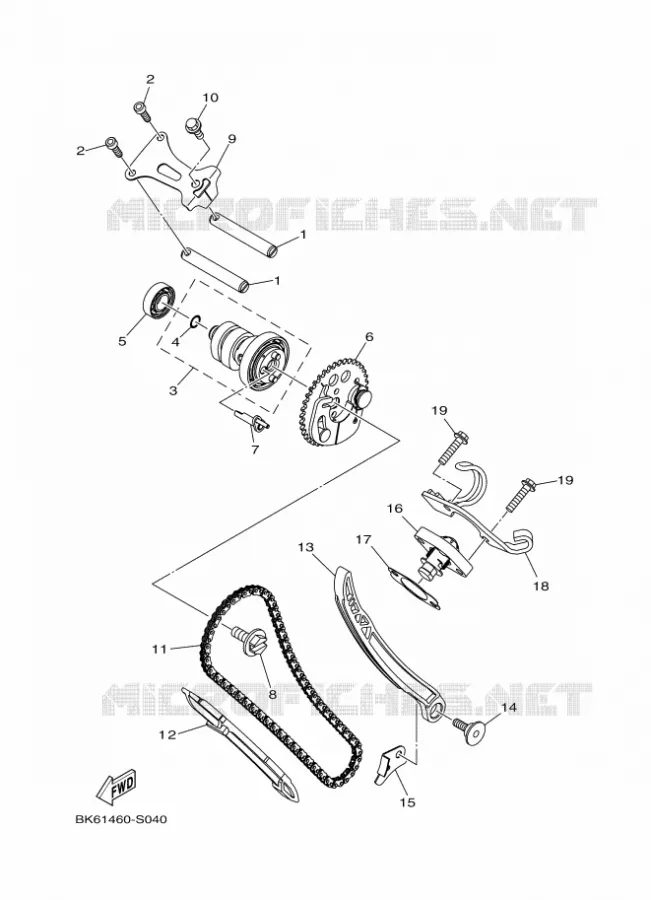 CAMSHAFT / TIMING CHAIN Yamaha MOTO 125 2020 R125  YZF125-A