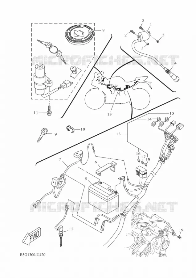 ELECTRICAL 1 Yamaha MOTO 125 2020 R125  YZF125-A