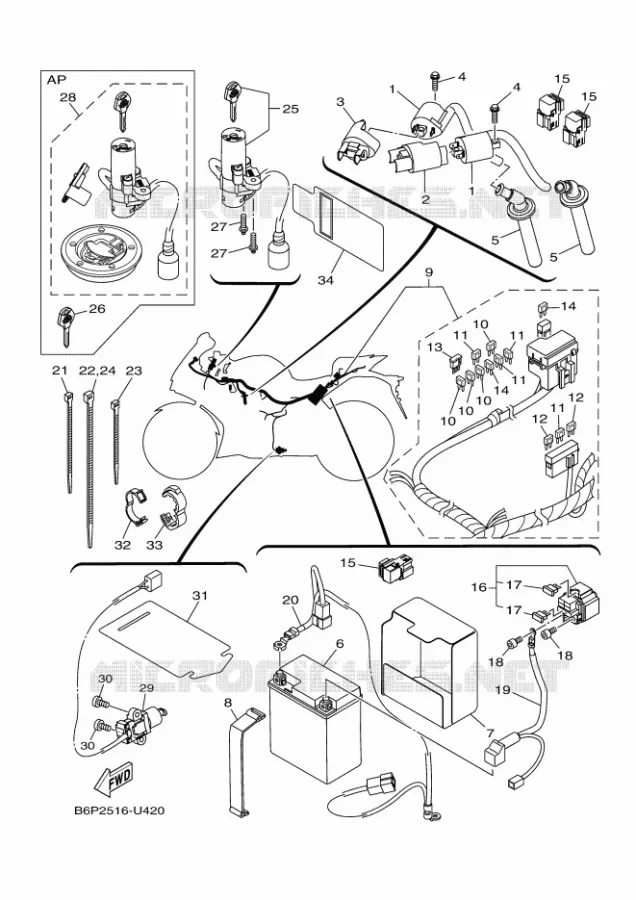 ELECTRICAL 1 Yamaha MOTO 300 2020 R3  YZF320-A