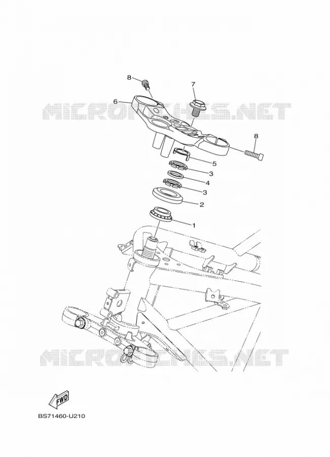 STEERING Yamaha MOTO 300 2020 R3  YZF320-A