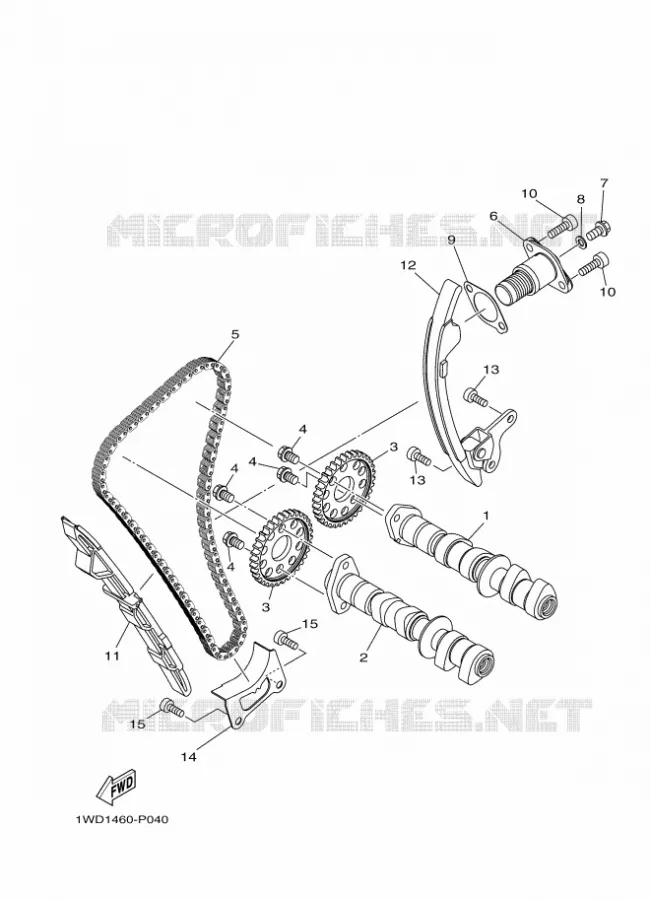 CAMSHAFT / TIMING CHAIN Yamaha MOTO 300 2020 R3  YZF320-A