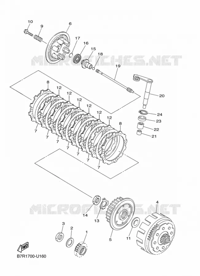 STARTER CLUTCH Yamaha MOTO 450 2020 WRF  WR450F
