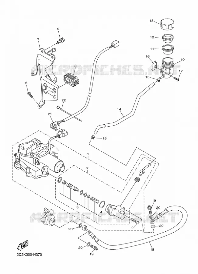 CLUTCH MASTER CYLINDER Yamaha MOTO 1300 2020 FJR  FJR1300D-AS