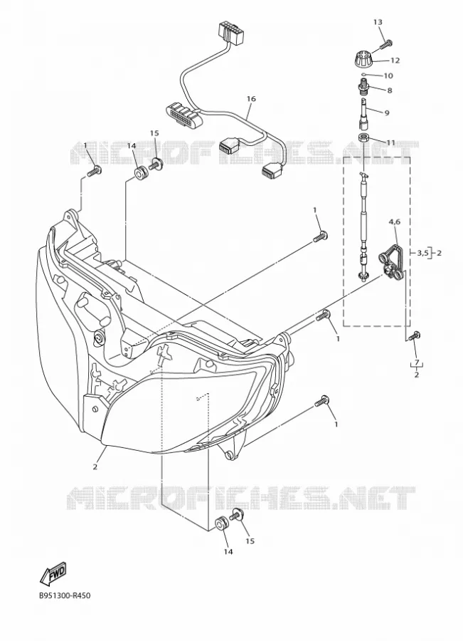 HEADLIGHT Yamaha MOTO 1300 2020 FJR  FJR1300D-AS