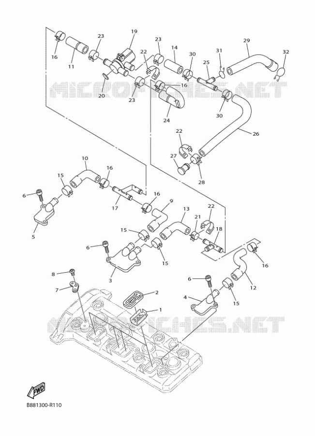 AIR INDUCTION SYSTEM AIS Yamaha MOTO 1300 2020 FJR  FJR1300D-AE