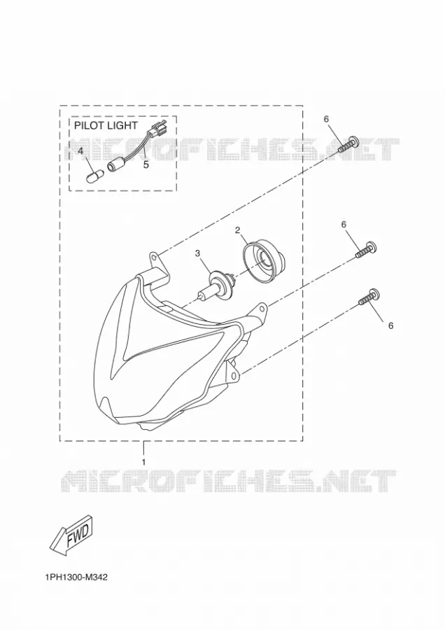 HEADLIGHT Yamaha SCOOTER 50 2016 AEROX  NS50N