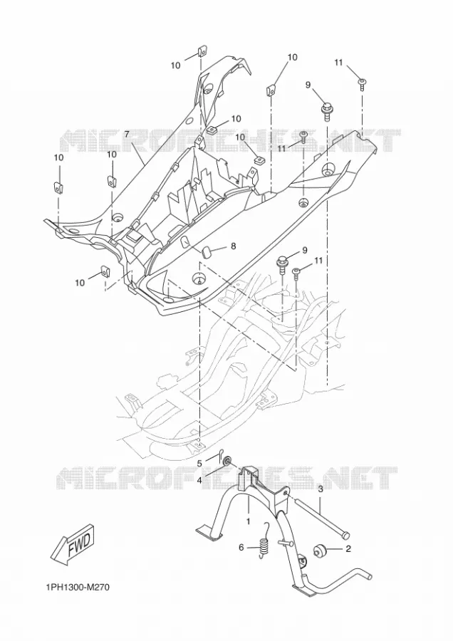 STAND / FOOTREST Yamaha SCOOTER 50 2016 AEROX  NS50N