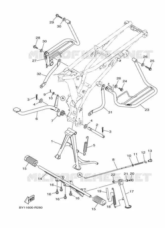 STAND / FOOTREST Yamaha MOTO 110 2020 CRUX  YD110D-4