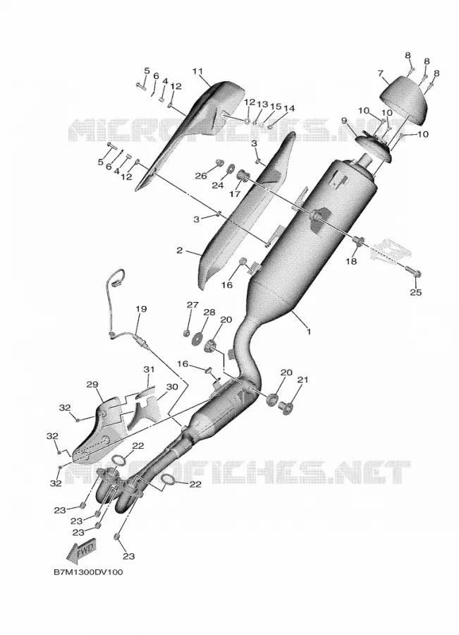 EXHAUST Yamaha SCOOTER 560 2020 TMAX  XP560E-A