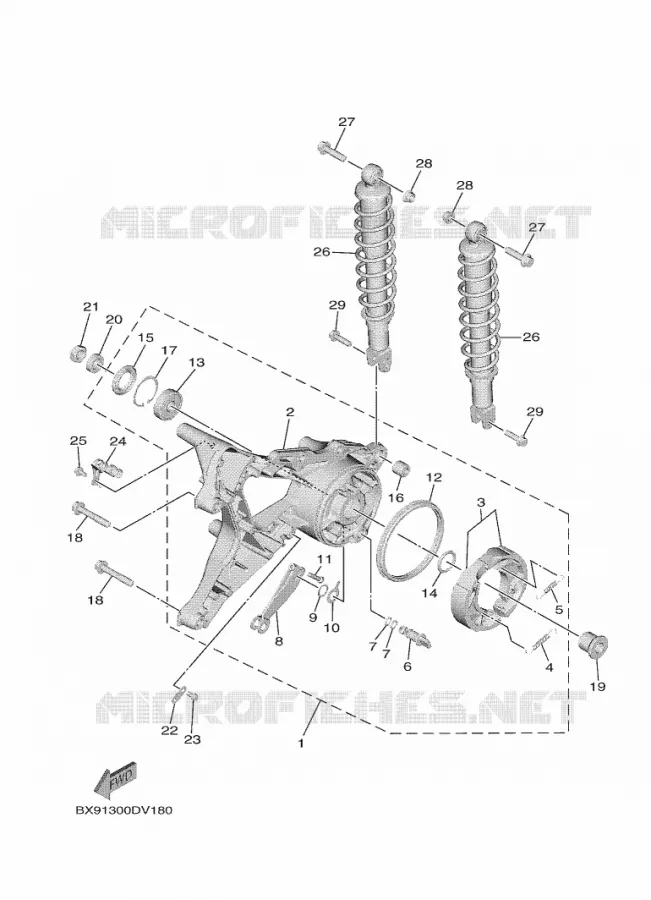 SWINGARM / SHOCK ABSORBER Yamaha SCOOTER 300 2020 TRICITY  MWD300