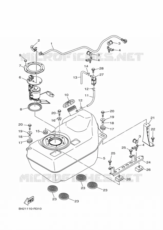 FUEL TANK Yamaha SIDE BY SIDE 700 2020 VIKING  YXM700E/YX70MPL