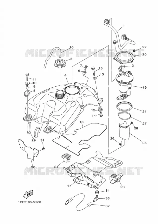 FUEL TANK Yamaha QUAD 700 2020 RAPTOR  YFM700R