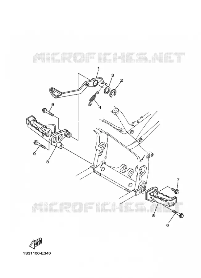 STAND / FOOTREST Yamaha QUAD 700 2020 RAPTOR  YFM700R
