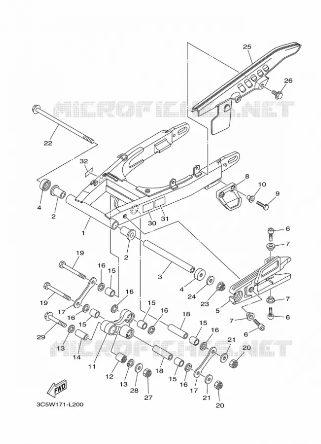 SWINGARM Yamaha MOTO 250 2021 XT  XT250M
