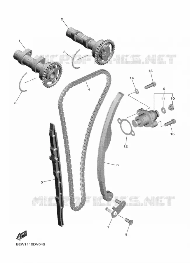 CAMSHAFT / TIMING CHAIN Yamaha MOTO 450 2021 YZF  YZ450F