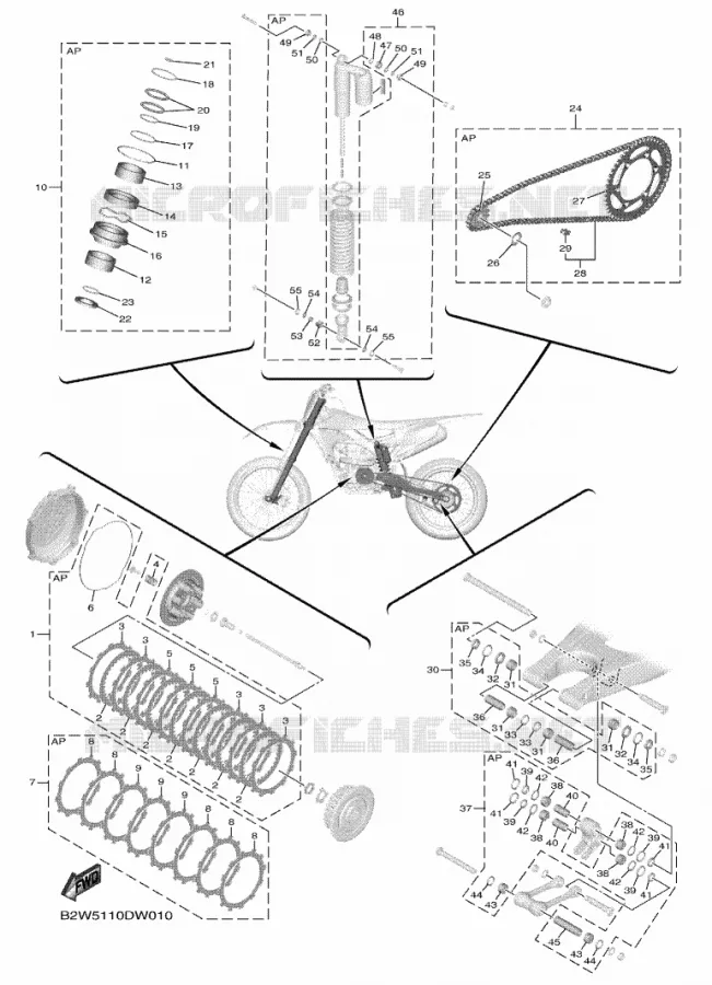 MAINTENANCE PARTS KIT Yamaha MOTO 450 2021 YZF  YZ450F