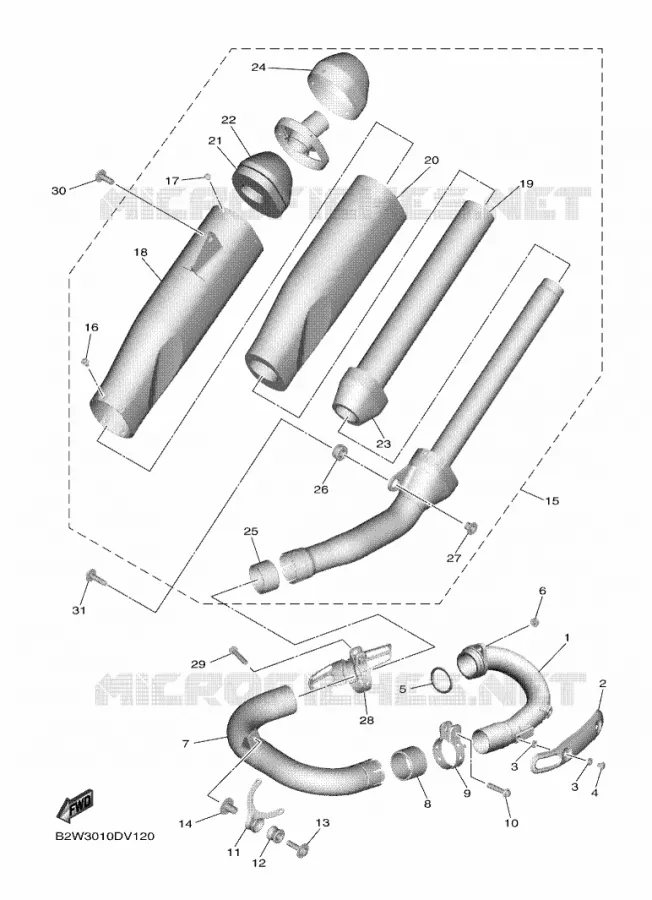 EXHAUST Yamaha MOTO 450 2021 YZF  YZ450F