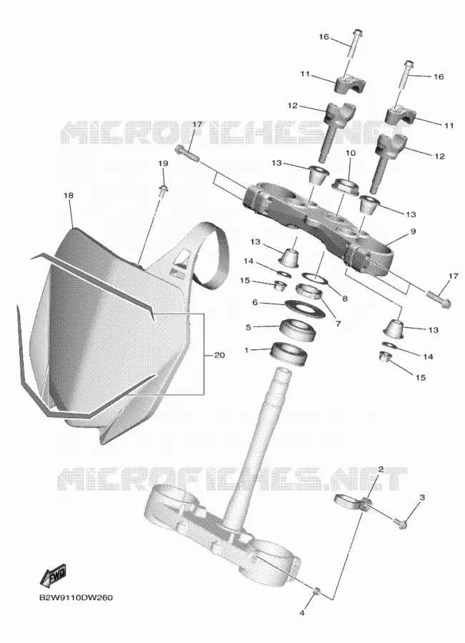 STEERING Yamaha MOTO 450 2021 YZF  YZ450F