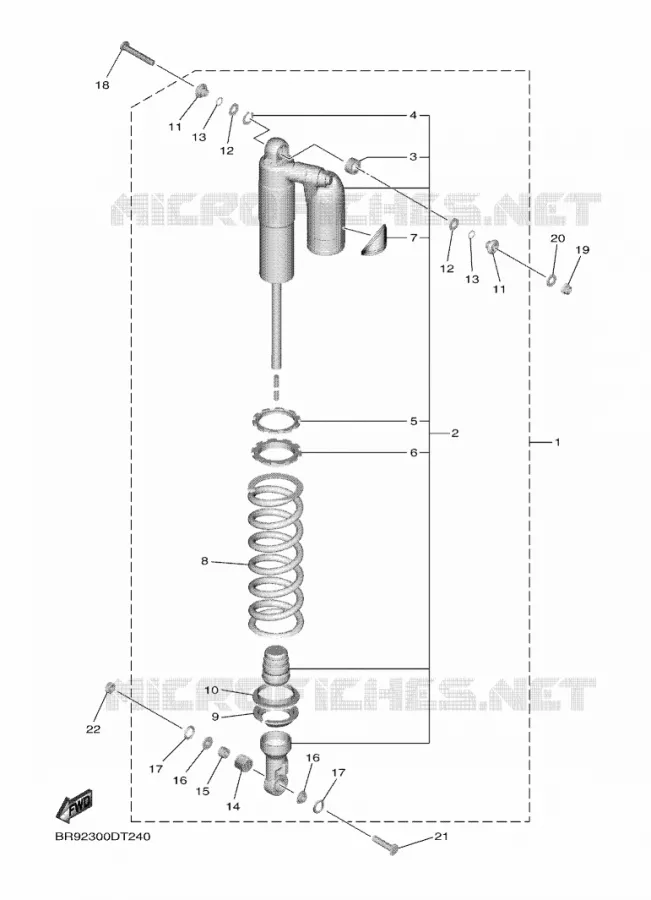 REAR SUSPENSION Yamaha MOTO 450 2021 YZF  YZ450F