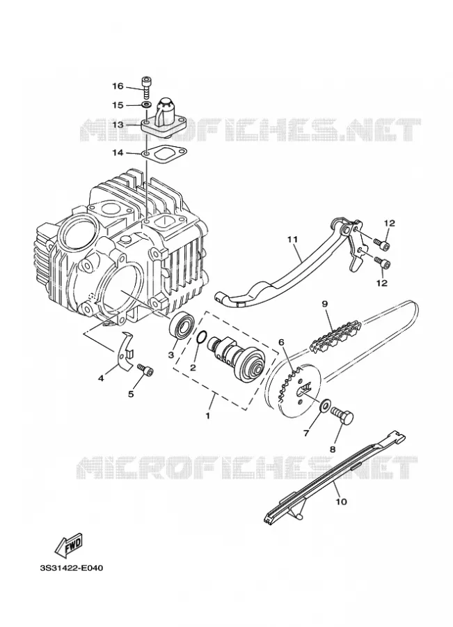 CAMSHAFT / TIMING CHAIN Yamaha MOTO 110 2021 TTR  TT-R110E