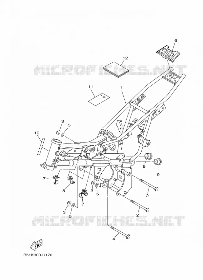FRAME Yamaha MOTO 110 2021 TTR  TT-R110E