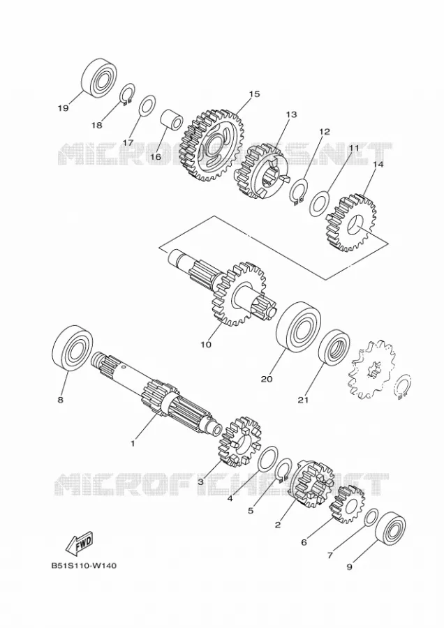 TRANSMISSION Yamaha MOTO 110 2021 TTR  TT-R110E