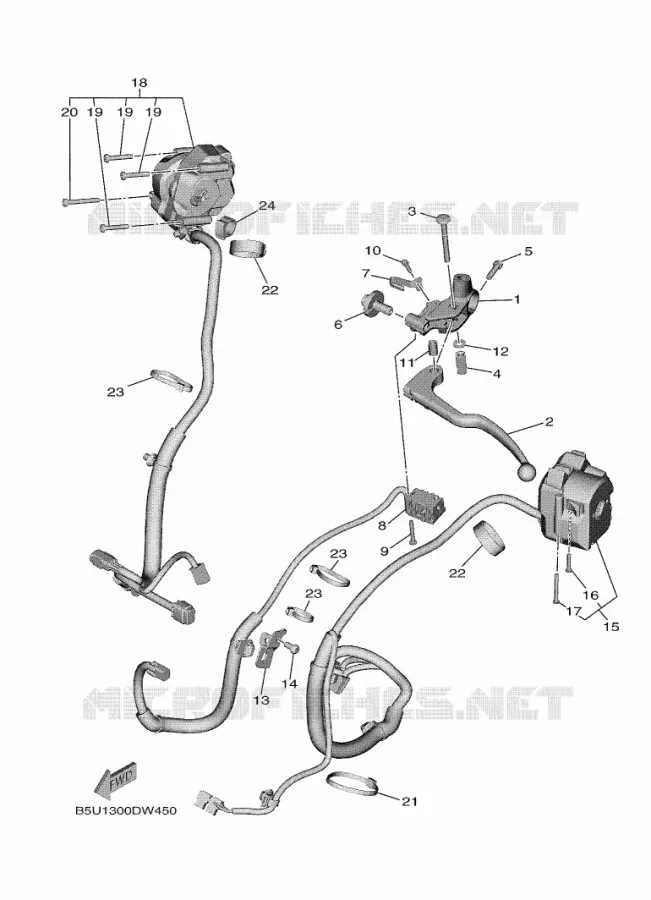 SWITCH / LEVER Yamaha MOTO 900 2021 TRACER  MTT890
