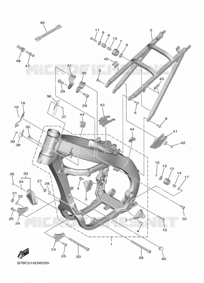 FRAME Yamaha MOTO 250 2021 YZF  YZ250F