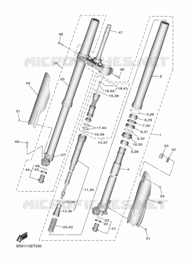 FRONT FORK Yamaha MOTO 250 2021 YZF  YZ250F