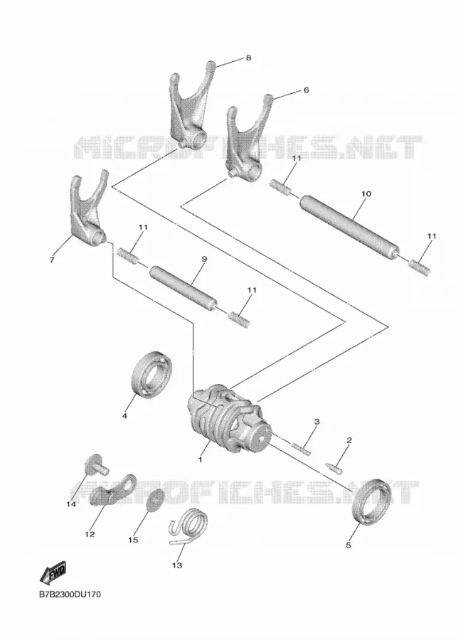 GEAR SHIFT SELECTOR DRUM / FORK Yamaha MOTO 250 2021 YZF  YZ250F