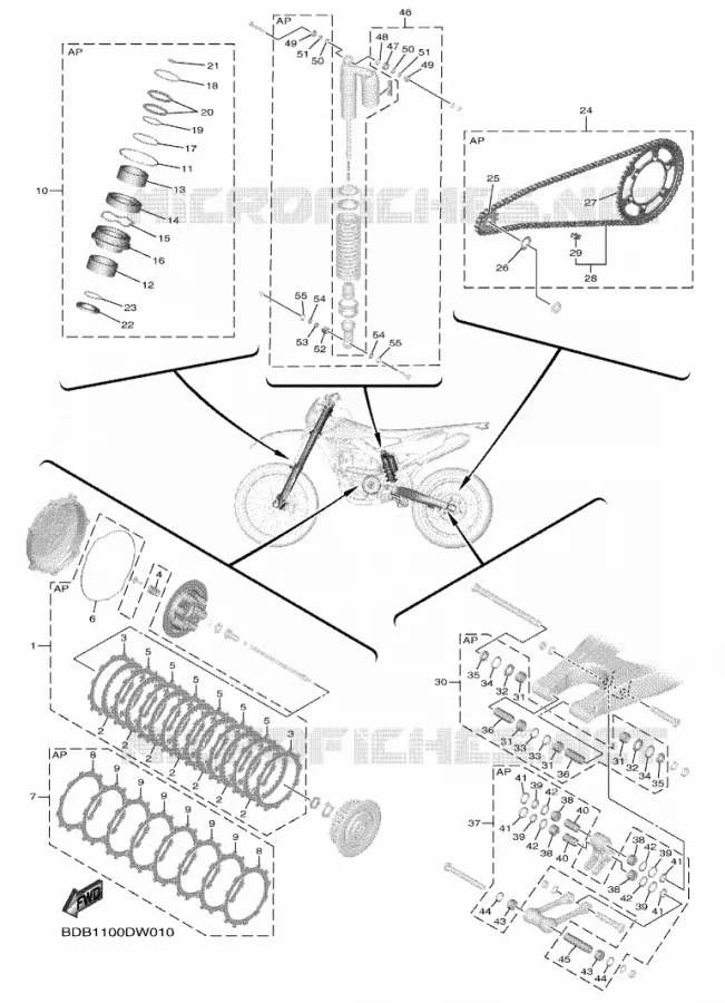 MAINTENANCE PARTS KIT Yamaha MOTO 450 2021 WRF  WR450F