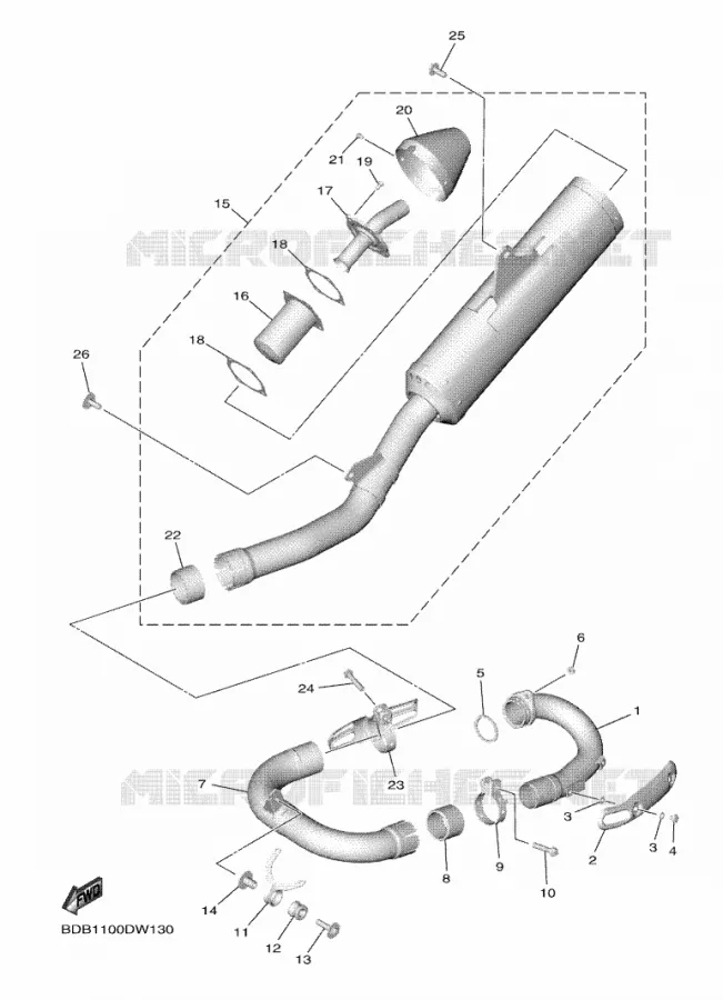 EXHAUST Yamaha MOTO 450 2021 WRF  WR450F