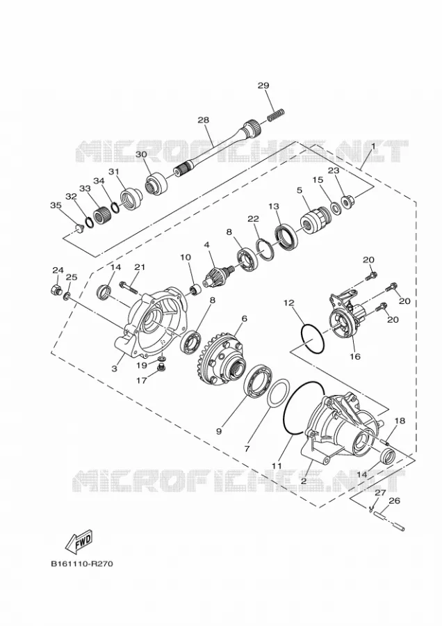 FRONT DIFFERENTIAL Yamaha QUAD 700 2021 KODIAK  YFM700FWB