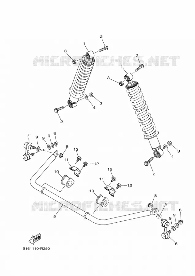 REAR SUSPENSION Yamaha QUAD 700 2021 KODIAK  YFM700FWB