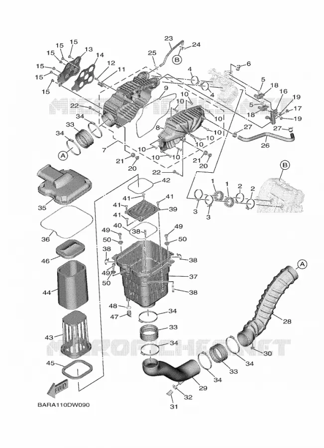 INTAKE Yamaha SIDE BY SIDE 850 2021 WOLVERINE  YXF850E/YXF85WPAM