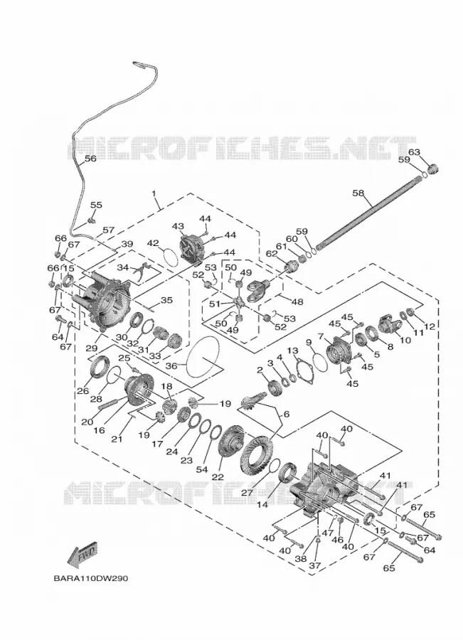 FRONT DIFFERENTIAL Yamaha SIDE BY SIDE 850 2021 WOLVERINE  YXF850E/YXF85WPAM
