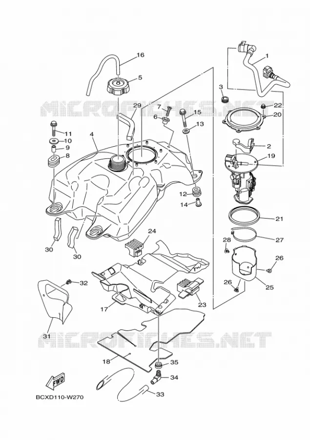 FUEL TANK Yamaha QUAD 700 2021 RAPTOR  YFM700R